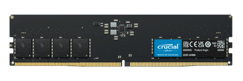 Memory RAM 1x 16GB Crucial NON-ECC UNBUFFERED DDR5 4800MHz PC5-38400 UDIMM | CT16G48C40U5