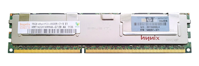 Memory RAM 1x 16GB Hynix ECC REGISTERED DDR3  1066MHz PC3-8500 RDIMM | HMT142GR7AMR4A-G7
