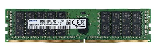 Memory RAM 1x 16GB Samsung ECC REGISTERED DDR4 2Rx4 2400MHz PC4-19200 RDIMM | M393A2G40EB1-CRC