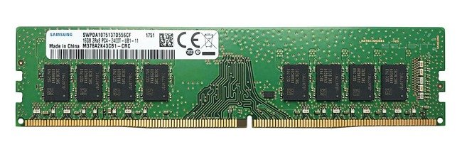 Memory RAM 1x 16GB Samsung NON-ECC UNBUFFERED DDR4 2400MHz PC4-19200 UDIMM | M378A2K43CB1-CRC