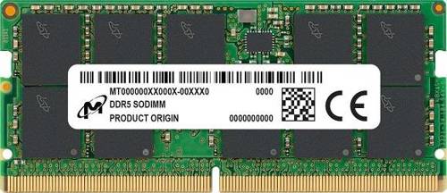 Memory RAM 1x 32 GB Micron SO-DIMM ECC DDR5 4800MHz PC5-38400 | MTC20C2085S1TC48BA1R