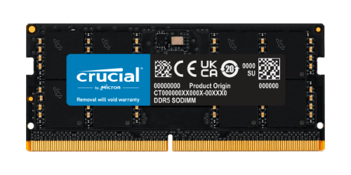 Memory RAM 1x 32GB Crucial SO-DIMM DDR5 4800MHz PC5-38400 | CT32G48C40S5