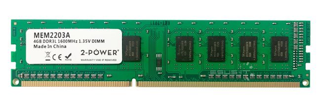 Memory RAM 1x 4GB 2-POWER NON-ECC UNBUFFERED DDR3 1600MHz PC3-12800 UDIMM | MEM2203A