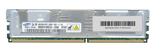 Memory RAM 1x 4GB Samsung ECC FULLY BUFFERED DDR2 667MHz PC2-5300 FBDIMM | M395T5160CZ4-CE66