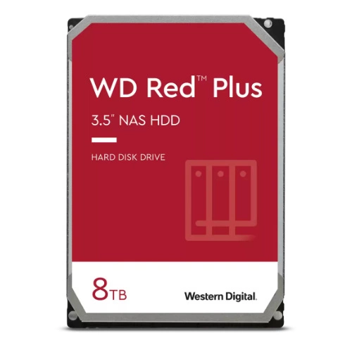 Hard Disk Drive Western Digital  RED PLUS 3.5'' HDD 8TB 5400RPM SATA 6Gb/s 256MB | WD80EFZZ