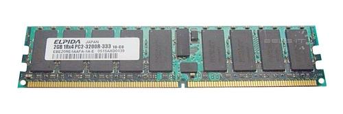 Memory RAM 1x 2GB ELPIDA ECC REGISTERED DDR2  400MHz PC2-3200 RDIMM | EBE20RE4ABFA-4A-E