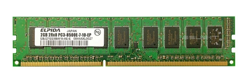 Memory RAM 1x 2GB ELPIDA ECC UNBUFFERED DDR3 2Rx8 1066MHz PC3-8500 UDIMM | EBJ21EE8BAFA-AE-E