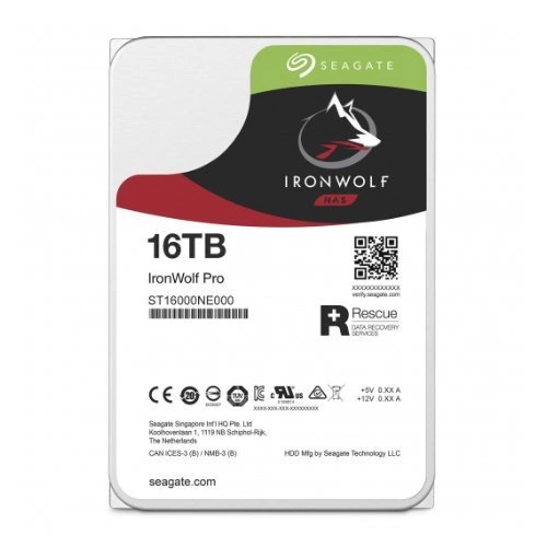 Hard Disk Drive Seagate IronWolf PRO 3.5'' HDD 16TB 7200RPM SATA 6Gb/s 256MB | ST16000NE000