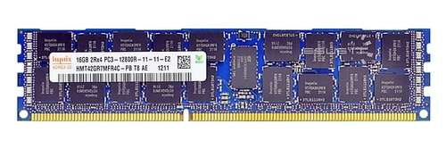 Memory RAM 1x 16GB Hynix ECC REGISTERED DDR3 2Rx4 1600MHz PC3-12800 RDIMM | HMT42GR7MFR4C-PB